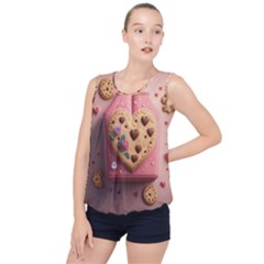 Cookies Valentine Heart Holiday Gift Love Bubble Hem Chiffon Tank Top by danenraven