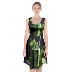 Ai Generated Drink Spinach Smooth Apple Ginger Racerback Midi Dress by danenraven