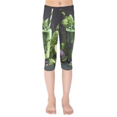 Ai Generated Drink Spinach Smooth Apple Ginger Kids  Capri Leggings  by danenraven