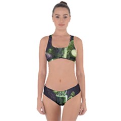 Ai Generated Drink Spinach Smooth Apple Ginger Criss Cross Bikini Set by danenraven