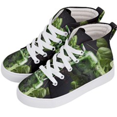 Ai Generated Drink Spinach Smooth Apple Ginger Kids  Hi-top Skate Sneakers by danenraven