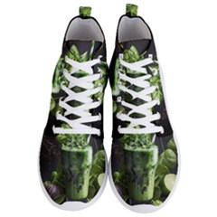 Ai Generated Drink Spinach Smooth Apple Ginger Men s Lightweight High Top Sneakers by danenraven