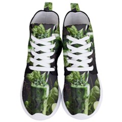 Ai Generated Drink Spinach Smooth Apple Ginger Women s Lightweight High Top Sneakers by danenraven