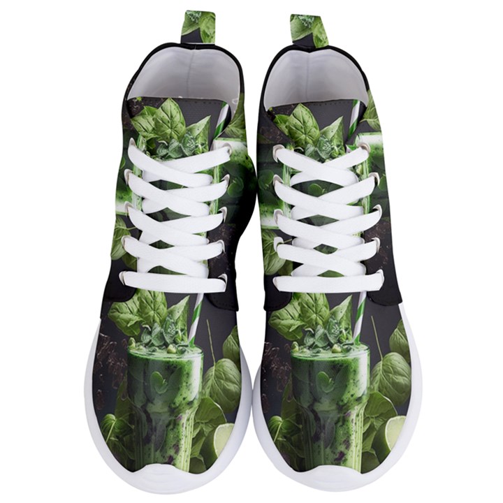 Ai Generated Drink Spinach Smooth Apple Ginger Women s Lightweight High Top Sneakers