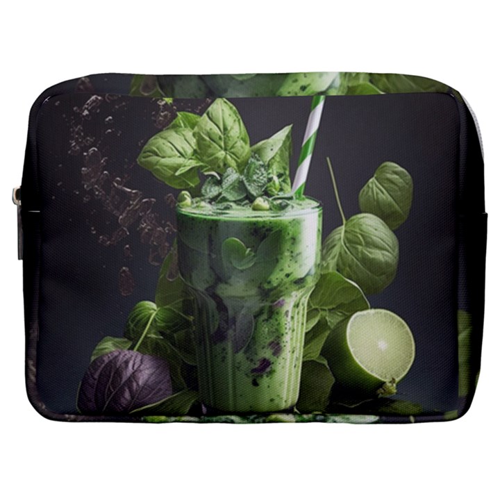 Ai Generated Drink Spinach Smooth Apple Ginger Make Up Pouch (Large)