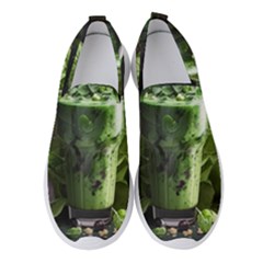 Ai Generated Drink Spinach Smooth Apple Ginger Women s Slip On Sneakers by danenraven