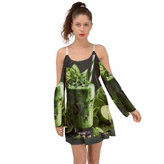 Ai Generated Drink Spinach Smooth Apple Ginger Boho Dress by danenraven