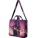 Ship Pirate Adventure Landscape Ocean Sun Heaven Square Shoulder Tote Bag View1