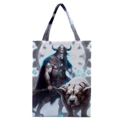 Ai Generated Viking God Fantasy Dog Norse Man Classic Tote Bag by danenraven