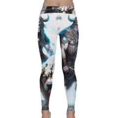 Ai Generated Viking God Fantasy Dog Norse Man Classic Yoga Leggings by danenraven