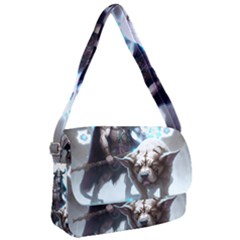 Ai Generated Viking God Fantasy Dog Norse Man Courier Bag by danenraven