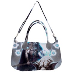 Ai Generated Viking God Fantasy Dog Norse Man Removal Strap Handbag by danenraven