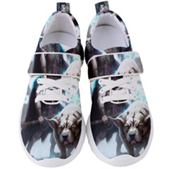 Ai Generated Viking God Fantasy Dog Norse Man Women s Velcro Strap Shoes by danenraven