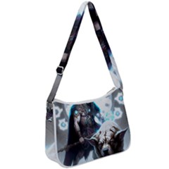 Ai Generated Viking God Fantasy Dog Norse Man Zip Up Shoulder Bag by danenraven