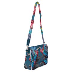 Birds Parrots Love Ornithology Species Fauna Shoulder Bag With Back Zipper by danenraven