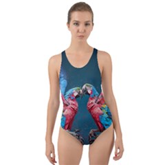 Birds Parrots Love Ornithology Species Fauna Cut-out Back One Piece Swimsuit by danenraven