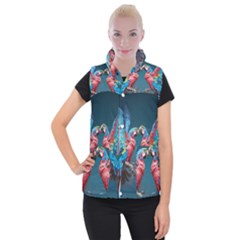 Birds Parrots Love Ornithology Species Fauna Women s Button Up Vest by danenraven