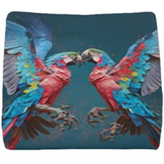 Birds Parrots Love Ornithology Species Fauna Seat Cushion by danenraven