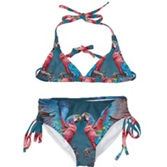 Birds Parrots Love Ornithology Species Fauna Kids  Classic Bikini Set by danenraven