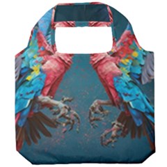 Birds Parrots Love Ornithology Species Fauna Foldable Grocery Recycle Bag by danenraven