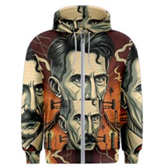 Ai Generated Nikola Tesla Tesla Nikolas Electricity Men s Zipper Hoodie by danenraven