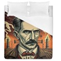 Ai Generated Nikola Tesla Tesla Nikolas Electricity Duvet Cover (Queen Size) View1