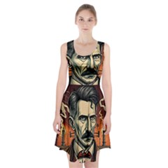 Ai Generated Nikola Tesla Tesla Nikolas Electricity Racerback Midi Dress by danenraven