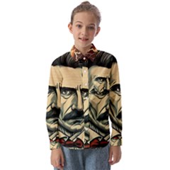 Ai Generated Nikola Tesla Tesla Nikolas Electricity Kids  Long Sleeve Shirt by danenraven