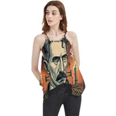 Ai Generated Nikola Tesla Tesla Nikolas Electricity Flowy Camisole Tank Top by danenraven