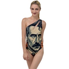 Ai Generated Nikola Tesla Tesla Nikolas Electricity To One Side Swimsuit by danenraven