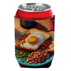 Ai Generated Breakfast Egg Beans Toast Plate Can Holder by danenraven