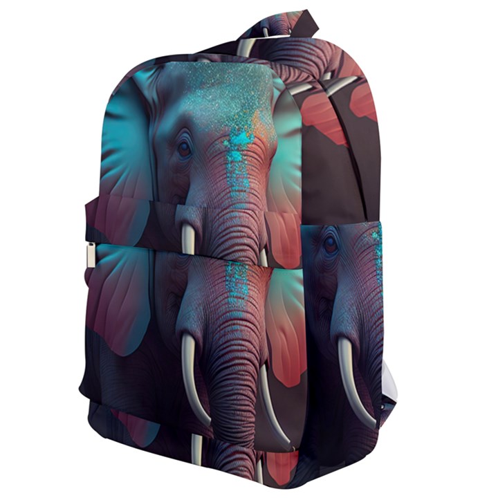 Ai Generated Elephant Tusks Trunk Wildlife Africa Classic Backpack