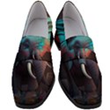 Ai Generated Elephant Tusks Trunk Wildlife Africa Women s Chunky Heel Loafers View1