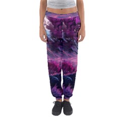 Landscape Landscape Painting Purple Purple Trees Women s Jogger Sweatpants