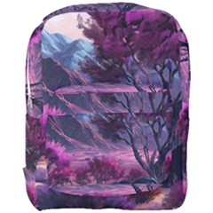 Landscape Landscape Painting Purple Purple Trees Full Print Backpack by danenraven