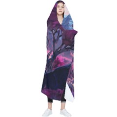 Landscape Landscape Painting Purple Purple Trees Wearable Blanket by danenraven