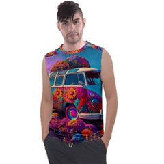 Ai Generated Beetle Volkswagen Bug Car Bus Men s Regular Tank Top by danenraven