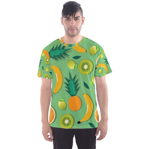 Fruit Tropical Pattern Design Art Pattern Men s Sport Mesh Tee by Ravend