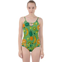 Fruit Tropical Pattern Design Art Pattern Cut Out Top Tankini Set by Ravend