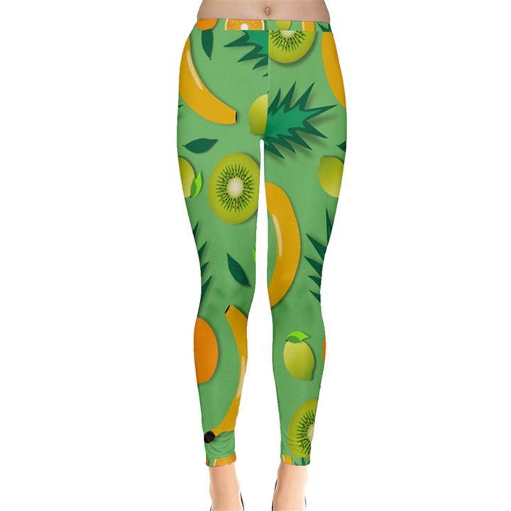 Fruit Tropical Pattern Design Art Pattern Inside Out Leggings