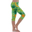 Fruit Tropical Pattern Design Art Pattern Kids  Lightweight Velour Capri Leggings  View3