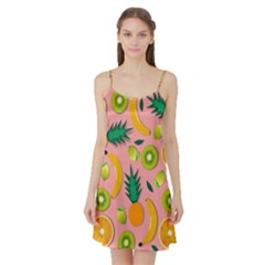 Fruits Tropical Pattern Design Art Satin Night Slip by Ravend