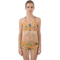 Fruits Tropical Pattern Design Art Back Web Gym Set by Ravend