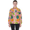 Fruits Tropical Pattern Design Art Women s High Neck Windbreaker View1