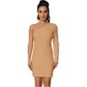 Brown Sugar - Long Sleeve One Shoulder Mini Dress View1