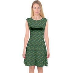 I Sail My Woods Capsleeve Midi Dress by Sparkle