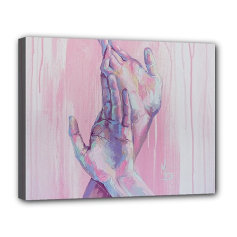 Conceptual Abstract Hand Painting  Canvas 14  X 11  (stretched)