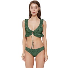 I Sail My Woods Low Cut Ruffle Edge Bikini Set