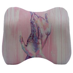 Conceptual Abstract Hand Painting  Velour Head Support Cushion by MariDein