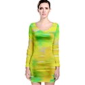 Colorful Multicolored Maximalist Abstract Design Long Sleeve Bodycon Dress View1